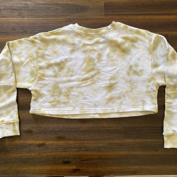 Missguided Green Crop Sweatshirt Size 10 - Picture 3 of 3